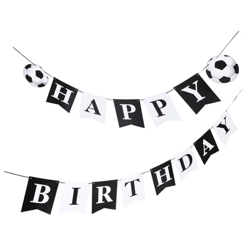 GLEAVI Fußball Geburtstag Banner Strapazierfähiges Plastik und Papier Leuchtende Farben Einfache Montage Komplettset für Jungen und Mädchen Fußball Party Dekoration GLEAVI Fußball Geburtstag Banner Strapazierfähiges Plastik und Papier Leuchtende Farben Einfache Montage Komplettset für Jungen und Mädchen Fußball Party Dekoration von GLEAVI