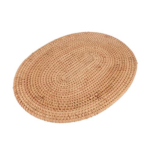 GLEAVI Geflochtenes Platzset aus Herbstrattan Hitzebeständiges Tischset Dekorative Unterlage für Esstisch und Wohnzimmer Schützendes Ölabweisendes Tischzubehör für Restaurant von GLEAVI
