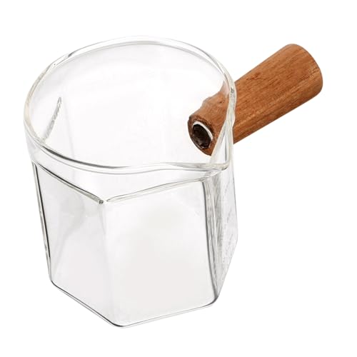 GLEAVI Glasmilchbecher Messung Tasse Kaffee Creme Krug Espresso-Messbecher Messbecher aus Glas Messbecher mit Ausgießer Messbecher für Espresso Messglas Espressokanne Zufällige Farbe von GLEAVI