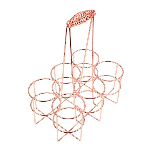 GLEAVI Griff Robuster Getränketräger Für Bars Restaurants Zuhause Stabiles Eisenregal Roségold Für Flaschen Korrosionsbeständig von GLEAVI