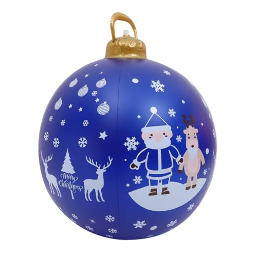 GLEAVI Großer PVC Weihnachtsball Aufblasbar Wetterfest Schnelle Aufblasfunktion Festliche Garten Dekoration für Outdoor Weihnachtsatmosphäre GLEAVI Großer PVC Weihnachtsball Aufblasbar Wetterfest Schnelle Aufblasfunktion Festliche Garten Dekoration für Outdoor Weihnachtsatmosphäre von GLEAVI