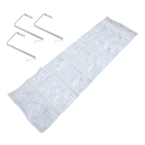 GLEAVI Hängende Aufbewahrungstasche für Schuhe mit Haken Organizer für Schrank Weißer Türbeutel Praktischer Aufbewahrungslösung für Zuhause mit Großem Stauraum und Mehreren Fächern von GLEAVI