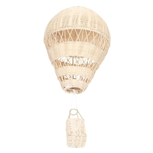 GLEAVI Handgefertigter Rattan-heißluftballon mit Lichterkette Natürlicher Flechtanhänger für Kinderzimmer Vielseitige Dekoration und Foto-Requisite Langlebig und Stilvoll für von GLEAVI