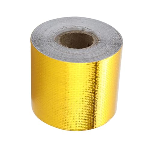 GLEAVI Hitzebeständiges Aluminiumfolienband Selbstklebend UV beständig Flexibles Klebeband für Isolierung Rohrabdichtung Dampfsperre Goldfarben GLEAVI Hitzebeständiges Aluminiumfolienband Selbstklebend UV beständig Flexibles Klebeband für Isolierung Rohrabdichtung Dampfsperre Goldfarben von GLEAVI