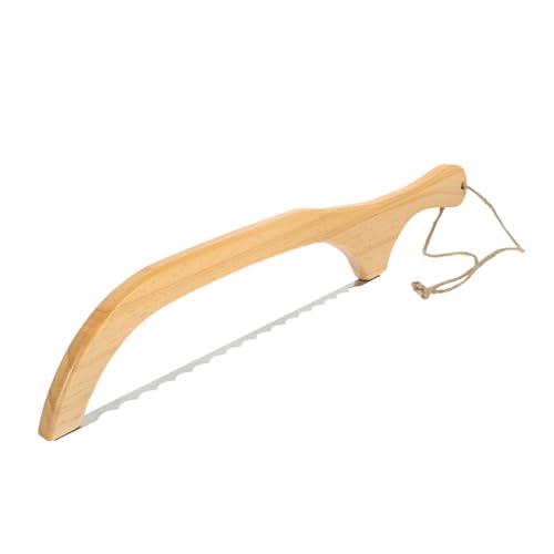 GLEAVI Holz Brotmesser mit Wellenschliff Vielseitiger Brotschneider für Selbstgemachtes Brot Brötchen und Kuchen Ergonomischer Griff Einfach zu Reinigen für Bäckereien Heimische Küche von GLEAVI