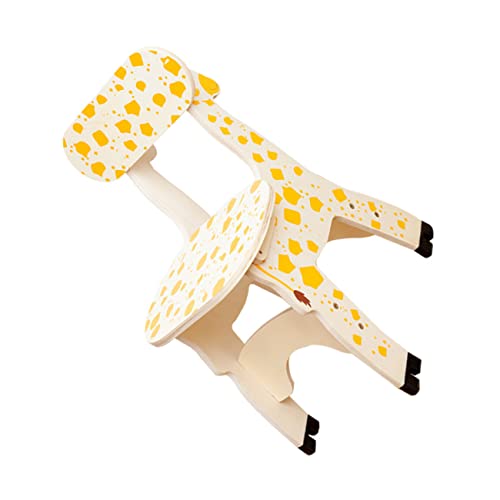 GLEAVI Holz Giraffe Kinderstuhl mit Rückenlehne Kindersitz für Frühkindliche Bildung Sicher und Langlebig für Spiele und Lernen im Kinderzimmer von GLEAVI