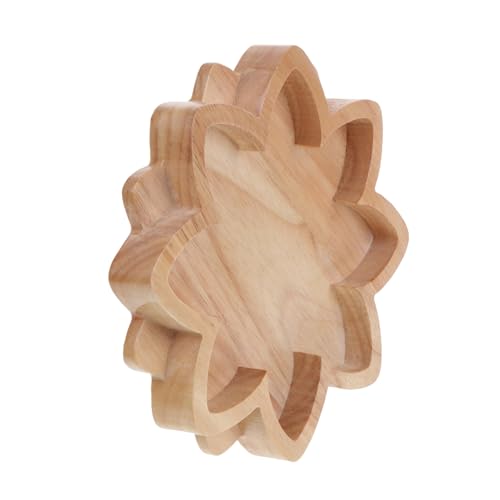 GLEAVI Holz Lotus Tray Multifunktionales Schmuckablage Tablett aus Massivem Holz zum Organisieren von Kristallen Ätherischen Ölen und Kleinen Gegenständen im Natürlichen Look von GLEAVI