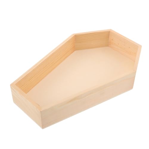 GLEAVI Holz Sargtablett Multifunktionales Gothic Serviertablett für Snacks Schmuck und Schlüssel Stilvolles Halloween Deko-Element für Zuhause und Party Praktisches Aufbewahrungstablett von GLEAVI