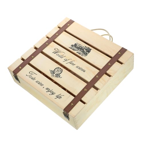 GLEAVI Holz Weinaufbewahrungsbox mit Hohlem Design Eleganter Flaschenhalter für Rotweinflaschen Dekoration für Zuhause und Partys GLEAVI Holz Weinaufbewahrungsbox mit Hohlem Design Eleganter Flaschenhalter für Rotweinflaschen Dekoration für Zuhause und Partys von GLEAVI