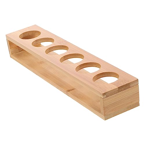 GLEAVI Holzfrüchte Gläser Halter für Schnapsgläser Weingläser und Cocktailbecher Kompakter Organizer für Bars Pubs und Heimpartys für Whisky Tequila und Martini von GLEAVI