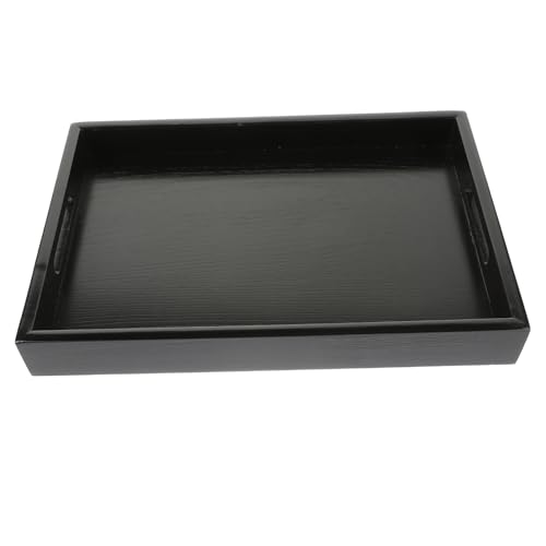 GLEAVI Holzgriffschale Platten Aufschlag Servierschale Kaffee Snacks Teller modern dekoratives Tablett Restaurantschale Tablettdekoration Couchtischtablett rustikales Holztablett Schwarz GLEAVI Holzgriffschale Platten Aufschlag Servierschale Kaffee Snacks Teller modern dekoratives Tablett Restaurantschale Tablettdekoration Couchtischtablett rustikales Holztablett Schwarz von GLEAVI