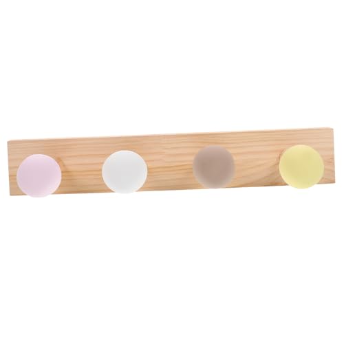 GLEAVI Holzhaken Wandmontierte Stabile Holz Haken für Garderobe und Kinderzimmer Design Einfache Installation zum Aufhängen von Jacken Taschen und von GLEAVI