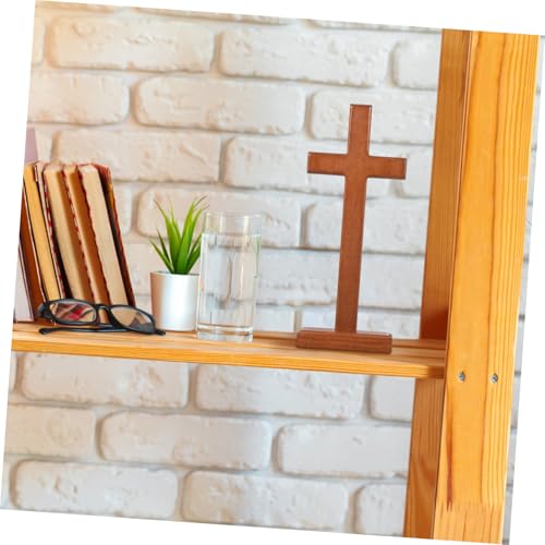 GLEAVI Holzkreuz Mit Ständer Aus Buchenholz Kreuzstatue Für Religiöse Dekoration Christliches Tischornament Für Kirchenhaushalt Oder Taufe GLEAVI Holzkreuz Mit Ständer Aus Buchenholz Kreuzstatue Für Religiöse Dekoration Christliches Tischornament Für Kirchenhaushalt Oder Taufe von GLEAVI
