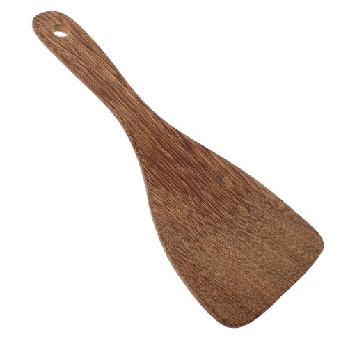 GLEAVI Holzlöffel Reislöffel Holzspatel Kratzschutz für Antihaftbeschichtete Töpfe Leicht mit Aufhängeöse Kompakter Küchenhelfer Aus Robustem Holz Für Reis Kochen und Rühren von GLEAVI