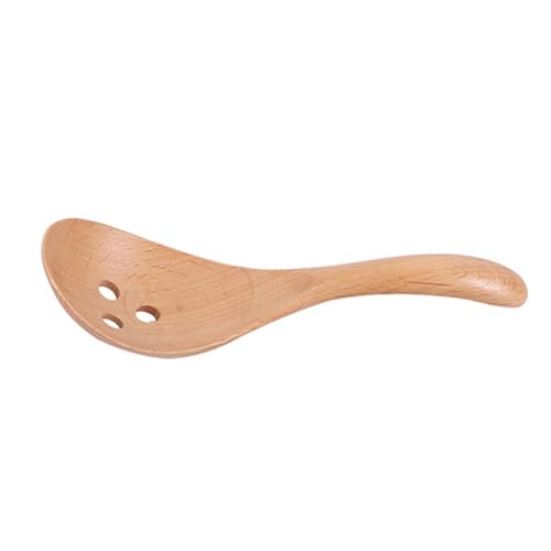 GLEAVI Japanischer Holz Löffel Löffel Kollegen aus Hochwertigem Buchenholz zum Servieren von Suppen und Dumplings und Leicht zu Reinigen von GLEAVI