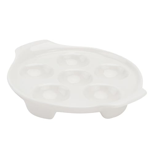 GLEAVI Keramik Escargot Backform Weiße Schneckenbakeplatte Mit Glatter Oberfläche Spülmaschinenfest Ofenfest Für Haushalt Küche Grill von GLEAVI