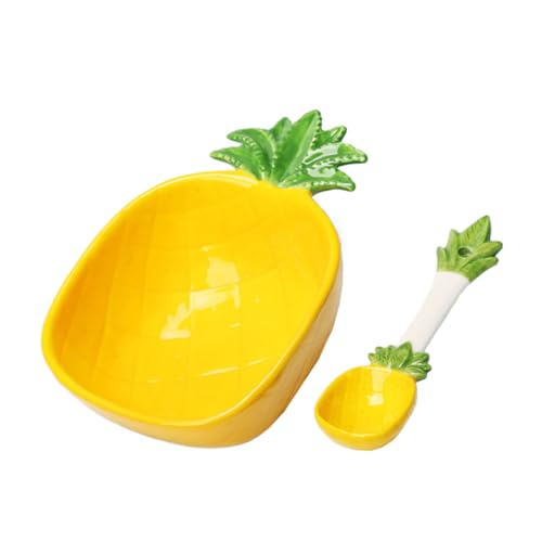GLEAVI Keramik Kinderschale mit Ananas design Bpa frei Inkl Löffel Kreatives Essgeschirr für Salat Reis und Desserts Kindgerecht und Sicher für Jungen und Mädchen GLEAVI Keramik Kinderschale mit Ananas design Bpa frei Inkl Löffel Kreatives Essgeschirr für Salat Reis und Desserts Kindgerecht und Sicher für Jungen und Mädchen von GLEAVI