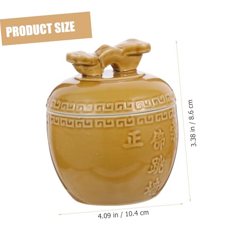 GLEAVI Keramik Schmortopf mit Deckel Multifunktionaler Haushalts Chinesischer Vintage stil Glatte Oberfläche Geeignet für Suppe Schmorgerichte Dampfgerichte und Restaurantgebrauch von GLEAVI