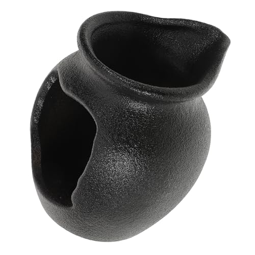 GLEAVI Keramik Wasserspiel Gartenbrunnen Wasserfall Jar Dekorativer Keramik Topf Gartendekoration Feng Shui Aquarium Teich Zubehör ohne Pumpe von GLEAVI