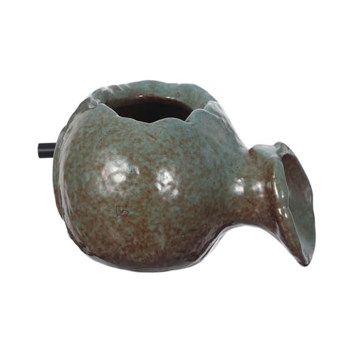 GLEAVI Keramik Wasserspiel mit Zirkulationssystem für Aquarien und Gartenbrunnen Dekoratives Aquarium Accessoire mit Pflanzenfreundlicher Öffnung Fördert Gesunde Wasserfiltration und von GLEAVI