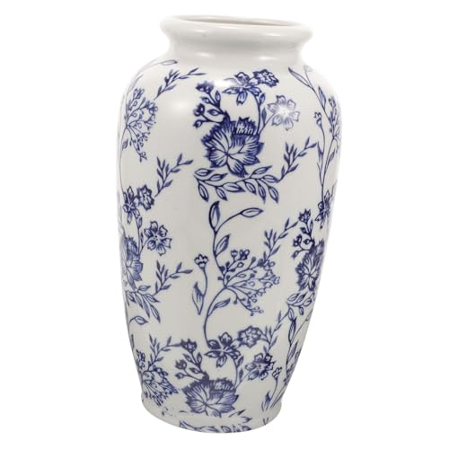 GLEAVI Keramikvase Retro Blumenvase Kleine Tischdekoration Dekorativer Blumentopf Vasenbehälter Keramikblumenvase Trockenblumenvase Blumenvase Für Schreibtisch Vasenzimmer von GLEAVI