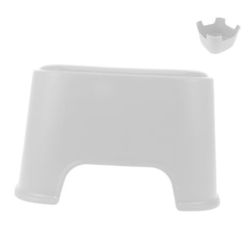 GLEAVI Kinderhocker Kleiner Tritthocker Mini Töpfchenhocker Kleinkind Rosa kleine Tritthocker Bad töpfchen für Kinderstuhl kleine Hocker zur Dekoration Kleinkindhocker Plastik Weiß von GLEAVI