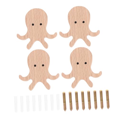 GLEAVI Kleiderhaken Octopus Wandmontage Punch Hooks Praktisch Robust Vielseitig Für Garderobe Kinderzimmer Schlafzimmer Badezimmer von GLEAVI