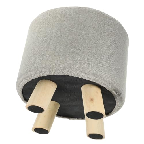 GLEAVI Kleiner Gepolsterter Holz hocker Sitzhöhe Stabiles Sitzhocker mit Ergonomischem Design Vielseitiger Fußhocker für Sofa Schuhwechsel und Wohnzimmer Leichter Tragbarer Tritthocker von GLEAVI