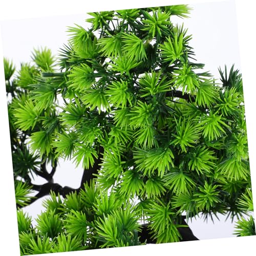 GLEAVI Künstlicher Bonsai Baum Künstliche Kiefernbaum Dekoration Pflegeleicht für Zuhause Büro Ablage Schreibtisch Realistischer Kleiner Topfpflanze Künstlicher Baum für Wohnkultur von GLEAVI