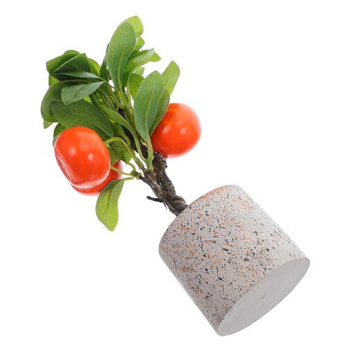 GLEAVI Künstlicher Orangenbaum Bonsai mit Mini-orangen Langlebige Verblassungsbeständige Dekopflanze für Wohnzimmer Büro Realistische Künstliche Zitrusfrucht Pflegeleichte Tischdekoration von GLEAVI