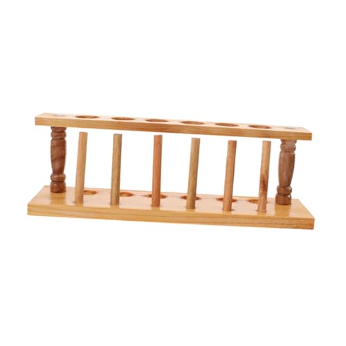GLEAVI Labor Reagenzglasständer Aus Holz 6 Löcher Stabiler Reagenzglas Halter Für Labor Und Wissenschaft Vielseitig Einsetzbar Elegantes Design von GLEAVI