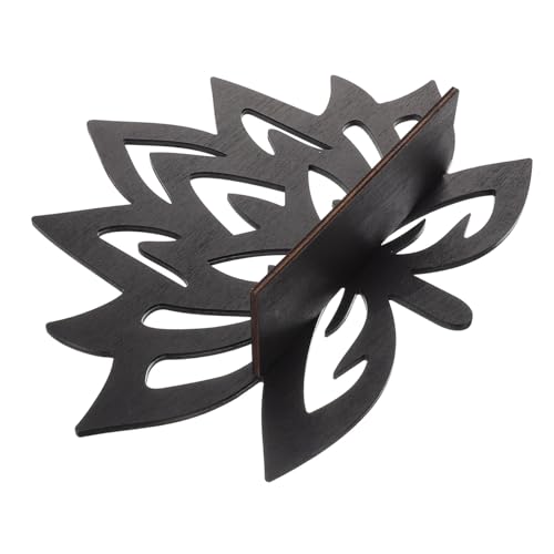 GLEAVI Lotusblumen Holz Wandregal Wandmontiertes Regal für Kristall Dekoration Hohles Design für Wohnzimmer Schlafzimmer und Küche von GLEAVI