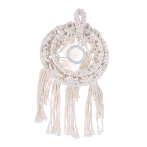 GLEAVI Macrame Lamp Shade Handgefertigt Boho Vintage Lichtabdeckung für Schreibtisch Nachttischlampe Wohnzimmer Schlafzimmer Büro Ersatz Lampenschirm von GLEAVI