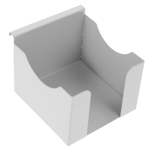 GLEAVI Memo Pad Organizer aus Metall Multifunktionaler Notizhalter und Aufbewahrungsbox für Büro und Schreibtisch Stabile Notizzettelbox Silberfarbener Memo Holder von GLEAVI