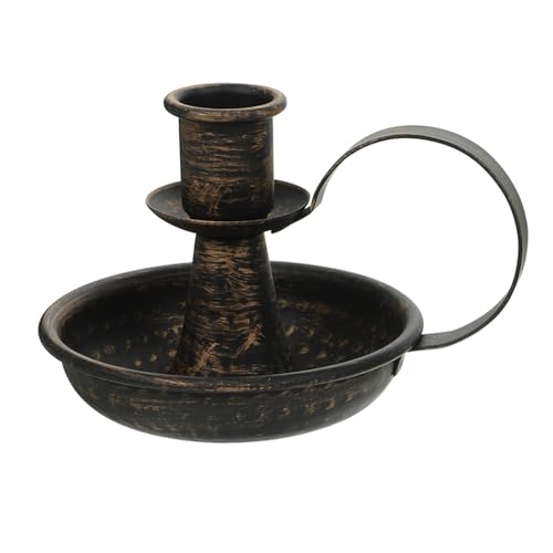 GLEAVI Metall-Kerzentaper Vintage Kerzenhalter mit Griff für Tischdekoration Halloween Weihnachtsdeko Bronze S GLEAVI Metall-Kerzentaper Vintage Kerzenhalter mit Griff für Tischdekoration Halloween Weihnachtsdeko Bronze S von GLEAVI