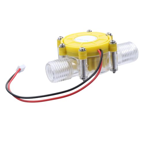 GLEAVI Micro Hydro Turbine Generator mit Stabilem Dc Ausgang Langlebiges Edelstahl Design Hoher Wirkungsgrad für Wasserdruckanwendungen und Sensorarmaturen Transparent Gelb von GLEAVI