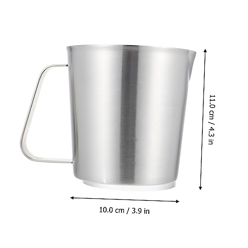 GLEAVI Milchaufschäumer Kännchen mit Vielseitiger Latte Messbecher für Kaffee Joghurt Saft Ergonomischer Griff Rostfrei Spülmaschinengeeignet von GLEAVI