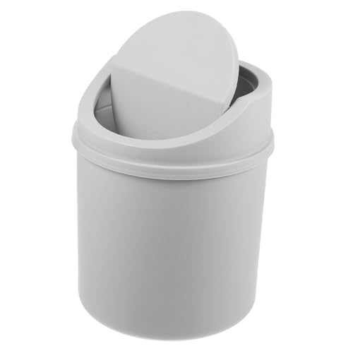 GLEAVI Mini Desktop Mülleimer mit Schwingdeckel Kompakter Tischabfalleimer mit Deckel für Büro Wohnzimmer Küche Vielseitiger Kleiner Abfallkorb für Schreibtisch und Arbeitsbereich von GLEAVI