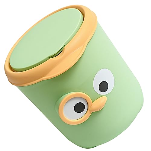 GLEAVI Mini Mülleimer mit Deckel Lustiger Desktop Abfallkorb für Büro und Schlafzimmer Clamshell Design für Einfache Nutzung für Abfälle von GLEAVI