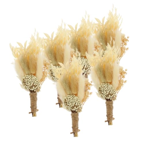 GLEAVI Mini Trockenblumenstrauß Naturgetrocknete Kleine Sträuße Rustikal Für Hochzeit DIY Wohnraumdeko Valentinstag Tischdekoration von GLEAVI