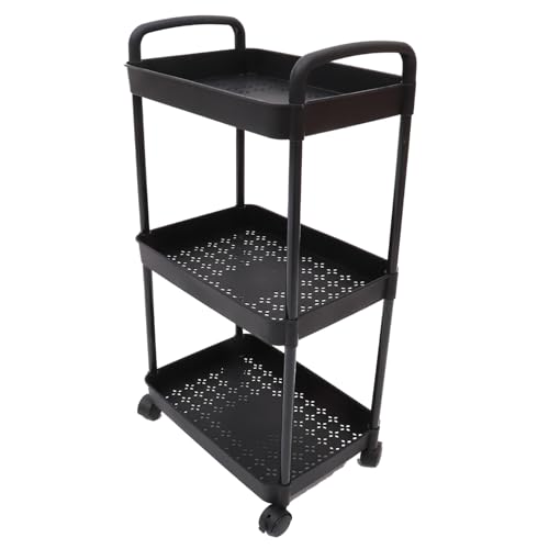 GLEAVI Mobiler Lagiger Aufbewahrungswagen mit Rädern Multifunktionaler Organizer für Küche Schlafzimmer und Bad Stabiler Rollwagen zur Effizienten Aufbewahrung und Ordnung Schwarzes GLEAVI Mobiler Lagiger Aufbewahrungswagen mit Rädern Multifunktionaler Organizer für Küche Schlafzimmer und Bad Stabiler Rollwagen zur Effizienten Aufbewahrung und Ordnung Schwarzes von GLEAVI