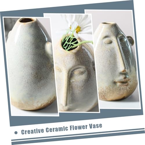 GLEAVI Moderne Keramische Dekorative Vase mit Gesichtsmotiv Langlebiges Design für Büro Wohnraumdekoration Stilvolles Geeignet für Zuhause Hotel und Restaurant GLEAVI Moderne Keramische Dekorative Vase mit Gesichtsmotiv Langlebiges Design für Büro Wohnraumdekoration Stilvolles Geeignet für Zuhause Hotel und Restaurant von GLEAVI