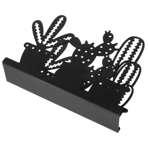 GLEAVI Moderner Serviettenhalter aus Schwarzem Metall im Kreativen Kaktus Design Dekorativer Papiertuchspender für Küche Esstisch Bar und Restaurant Robust und Langlebig von GLEAVI