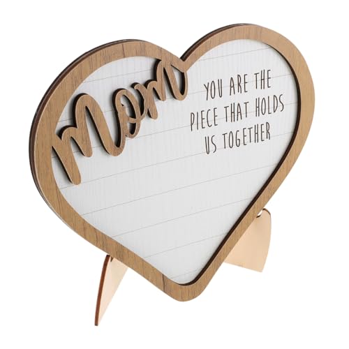 GLEAVI Muttertag Ornamente Tischschild zum Muttertag Herzstück zum Muttertag ästhetisch Wohnkultur Wohnzimmer Lasst Uns Herzschild aus Holz Herz Holzschild Muttertag Tisch GLEAVI Muttertag Ornamente Tischschild zum Muttertag Herzstück zum Muttertag ästhetisch Wohnkultur Wohnzimmer Lasst Uns Herzschild aus Holz Herz Holzschild Muttertag Tisch von GLEAVI