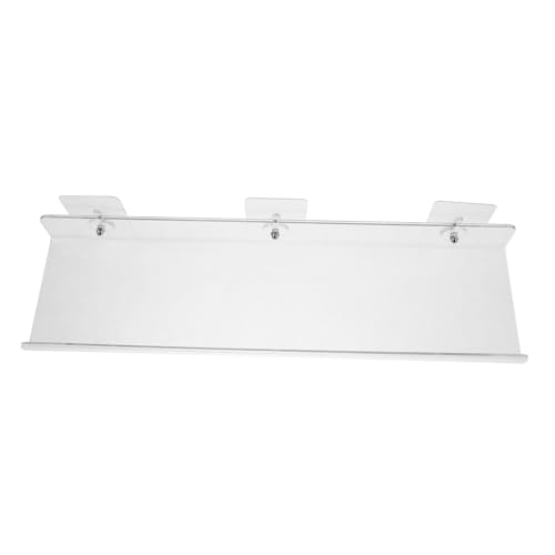 GLEAVI No Drill Duschregal Eckregal Transparent Wandmontage Badezimmer Wandregal Ablage für Shampoo und Kleinteile Platzsparend Robust und Pflegeleicht von GLEAVI