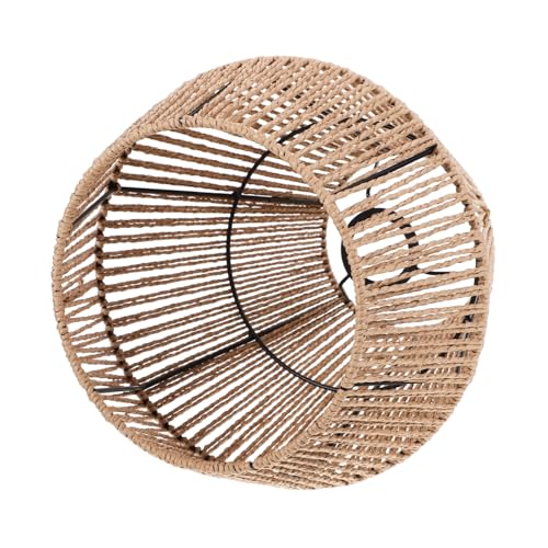 GLEAVI Pendelleuchten Lampenschirm aus Rattan Gewebter Lampenschirm für Deckenleuchten Vintage Boho Stil Geeignet für Schlafzimmer Wohnzimmer Restaurant von GLEAVI