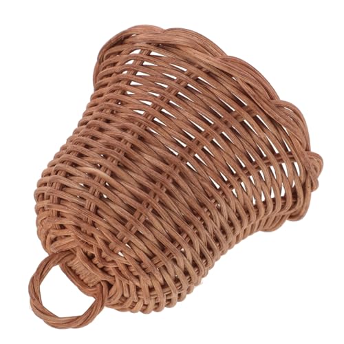GLEAVI Rattan Hängende Weihnachtsglocken Handgewebte Dekoration für Weihnachten Vintage Xmas Ornament Stilvolle Rattan Glocken für Heimdekoration Rustikale Weihnachtsdeko für Erwachsene von GLEAVI