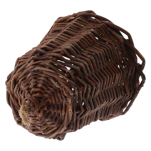 GLEAVI Rattan Ornament Für Kinderzimmer Deko Handgefertigte Rustikale Wicker Pendelleuchte Fensterdekoration Gestaltete Rattan Glockenform von GLEAVI