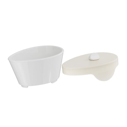 GLEAVI Reiskocher Dampfbox Dampfschale Dampfplatte Für Reis Dampfschale Reisdampfer Restraunt Multifunktionales Dampfgestell Gemüsedampfer Topf Dampfgarer Kochtopf Keramik Weiß von GLEAVI
