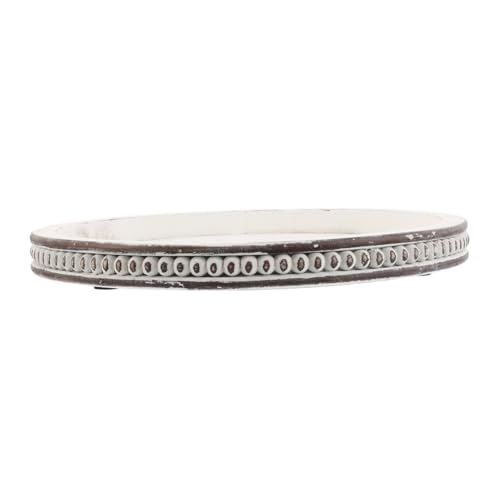 GLEAVI Rundes Vintage Dekotablett Bauernhausstil aus Holzimitat Kompaktes Schmuck Kerzentablett Robust und Zeitlos Beige Dekoplatte für Wohnzimmer Küchen Tischdeko GLEAVI Rundes Vintage Dekotablett Bauernhausstil aus Holzimitat Kompaktes Schmuck Kerzentablett Robust und Zeitlos Beige Dekoplatte für Wohnzimmer Küchen Tischdeko von GLEAVI